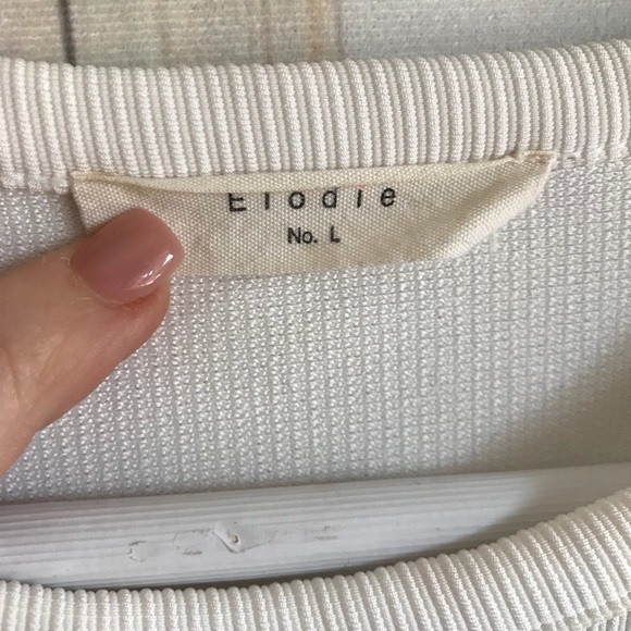 ELODIE White Ribbed Bodycon Dress - Picture 5 of 8